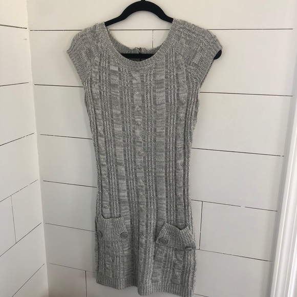 jj basics Dresses & Skirts - Gray Sweater Dress Mini Bodycon